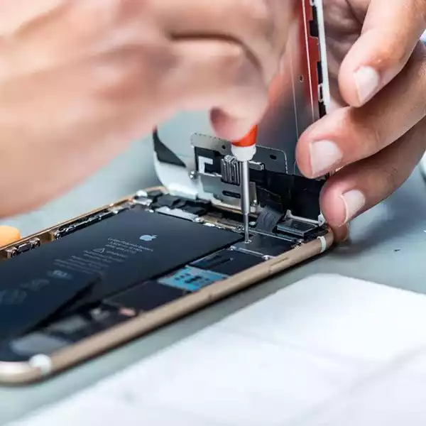 Professional services for phone repair, including fixing a broken screen or dead battery, with Superior Quality Parts