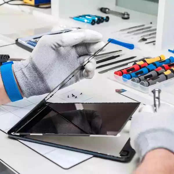 Close-up showing the repair of a broken tablet screen, highlighting Tablet Repair in Whakatane